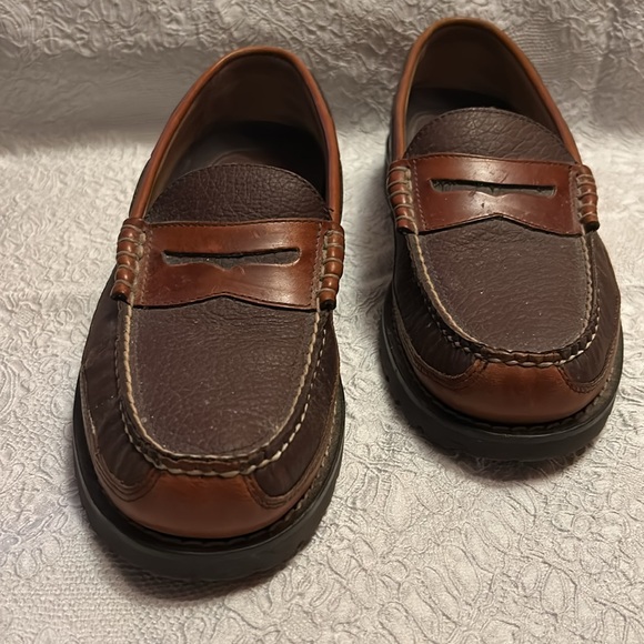Men’s Lands End brown leather loafers. Size 9 - Picture 4 of 8